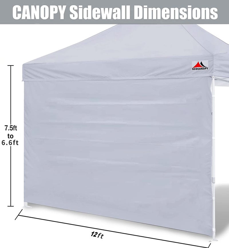 SCOCANOPY SideWall for 12x12ft Canopy Frame, 3 Pack SunWalls Only,Grey - Image 2